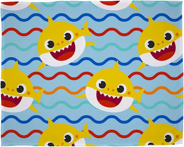 Baby Shark Rainbow Fleece Blanket Official 100cm x 150cm Polyester