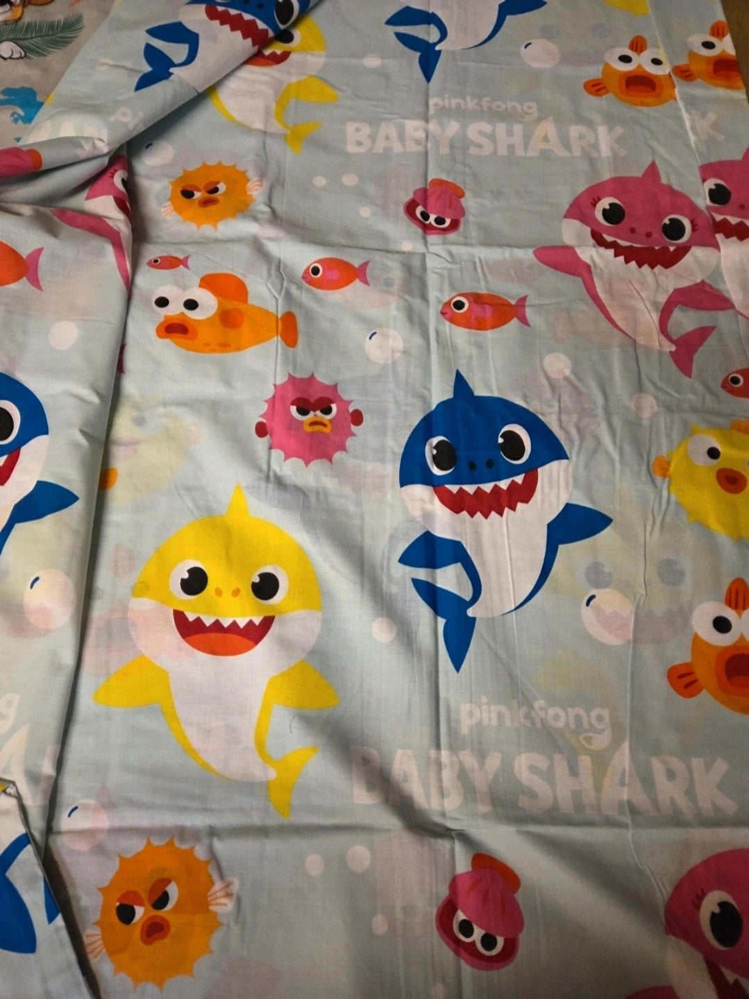 JUNIOR TODDLER BABY SHARK FISHES DUVET COVER SET CHARACTER BEDDING POLYCOTTON
