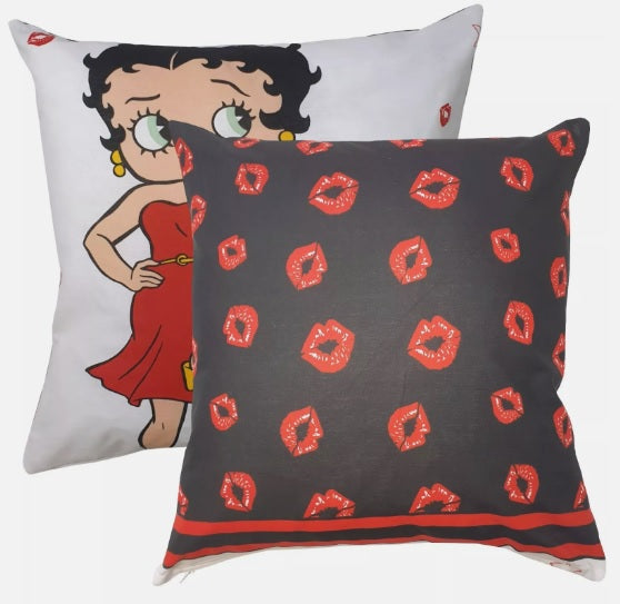 Betty Boop Eras Cushion Covers Decorative Decor Betty Fans Retro Polkadots