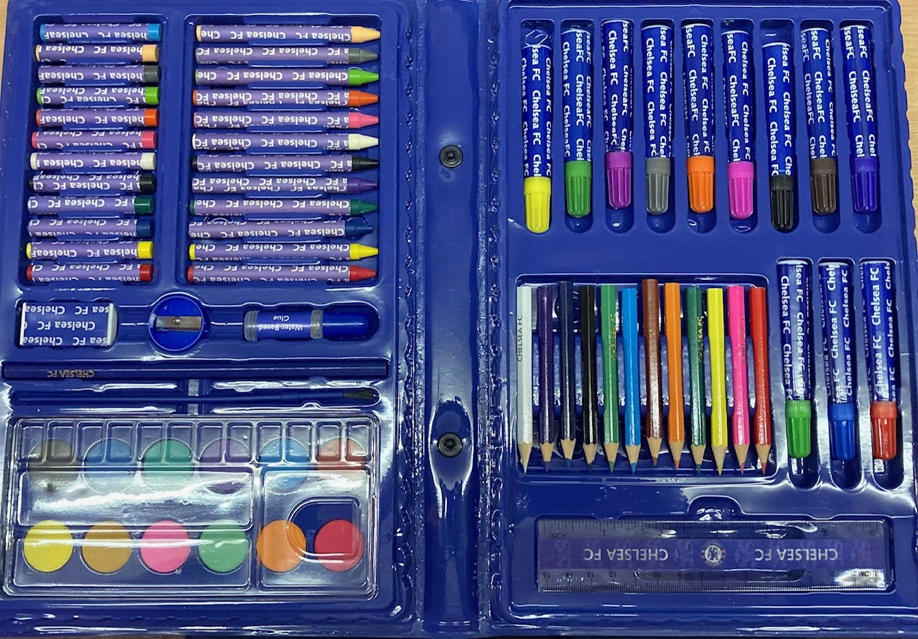 Chelsea 68 Piece Travel Set Fab For Kids Colouring Pens Pencils Ruler Paint
