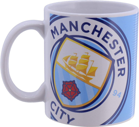 Manchester City F.C Boxed Mug Gift Idea Half Tone