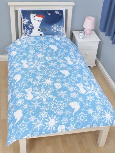 Single Bed Disney Frozen Elsa Duvet Cover Set Reversible Bedding Set Girls Olaf