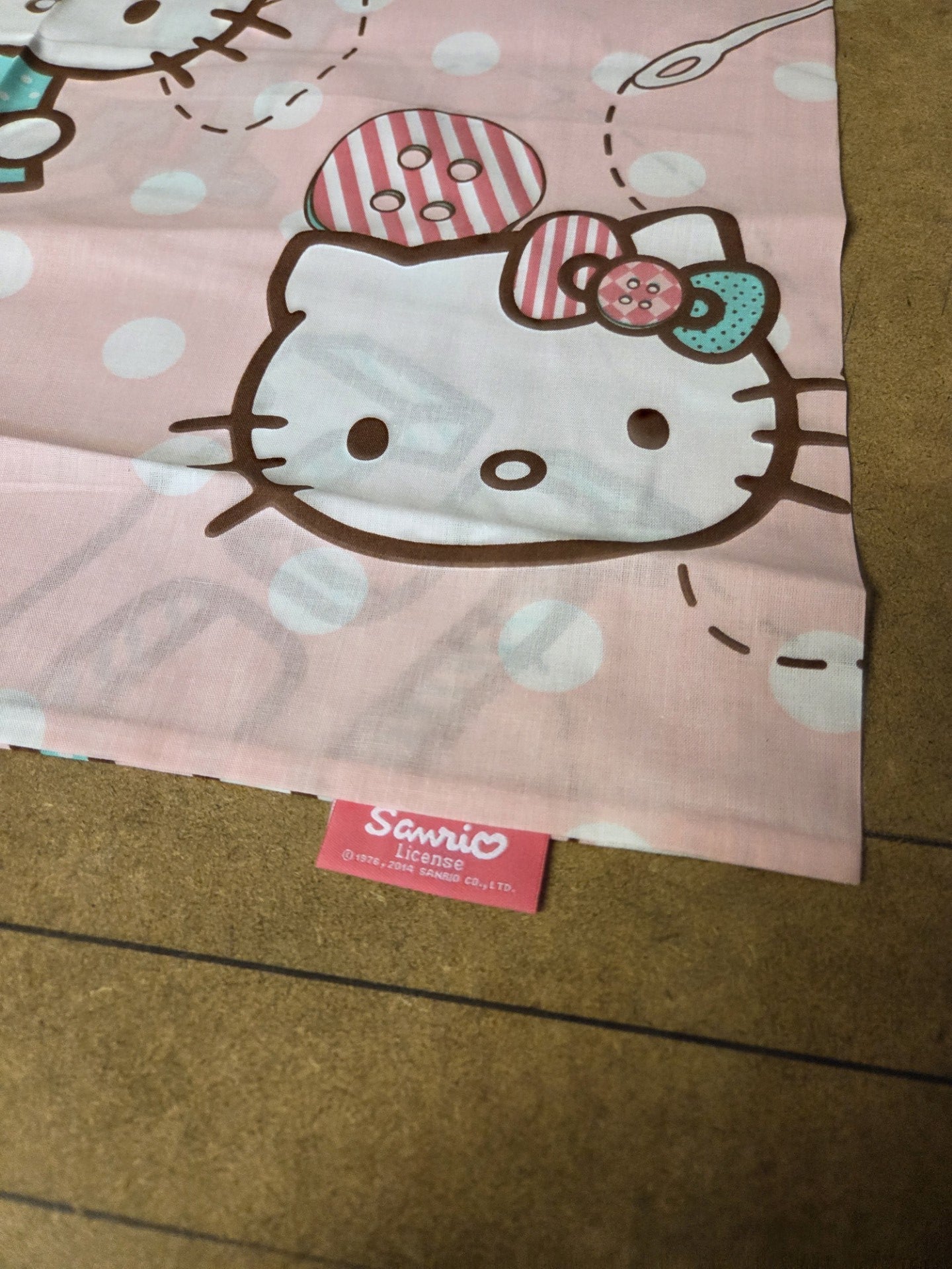 JUNIOR TODDLER HELLO KITTY STITCHES DUVET COVER SET CHARACTER BEDDING POLYCOTTON