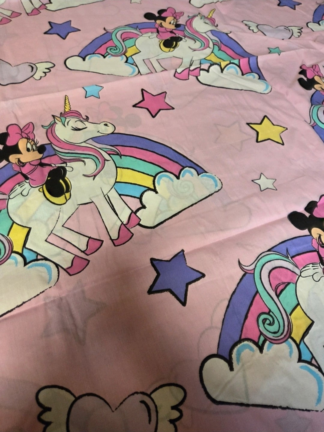 JUNIOR TODDLER MINNIE MOUSE UNICORNS DUVET COVER SET CHARACTER BEDDING POLYCOTTON