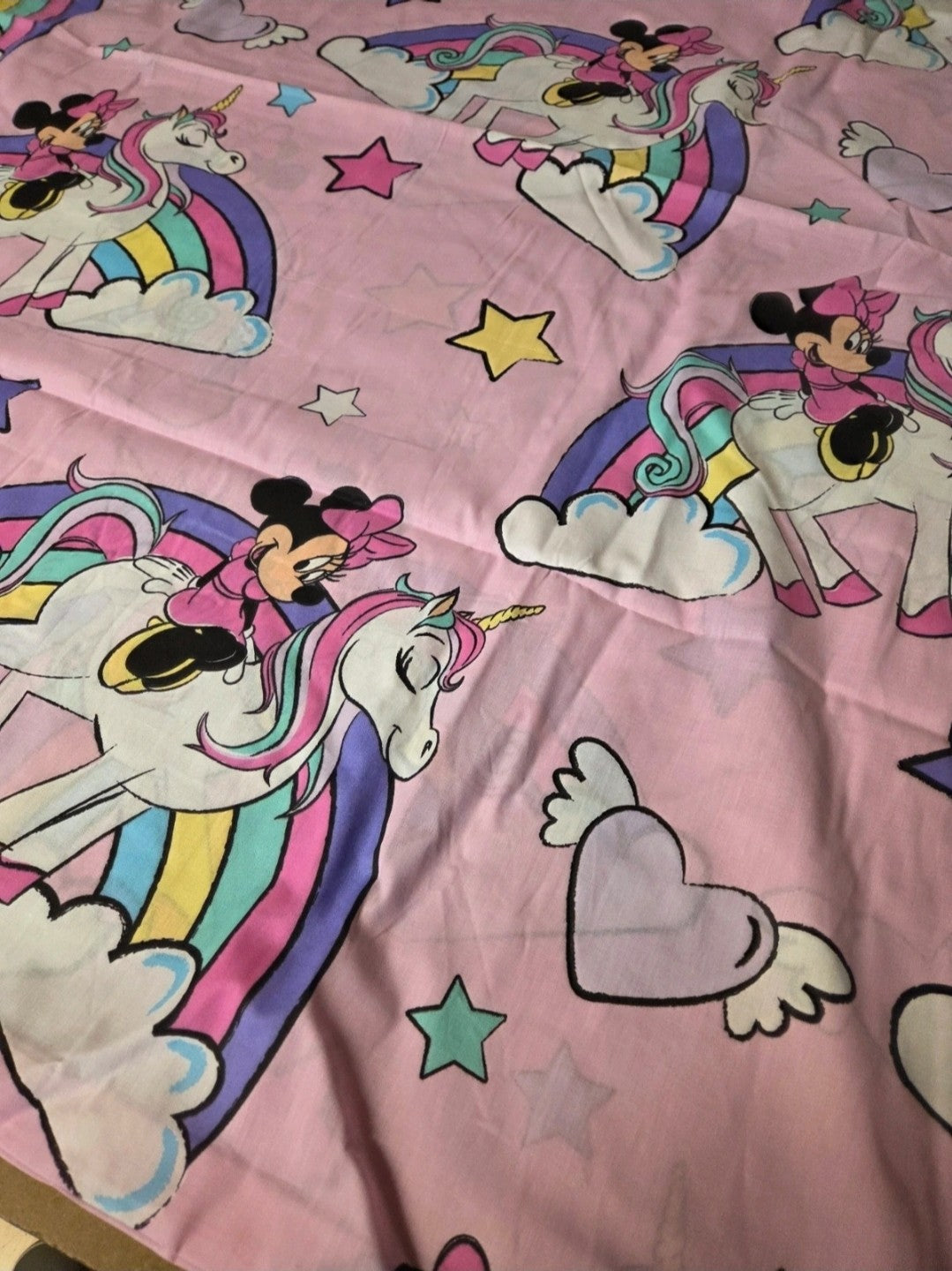 JUNIOR TODDLER MINNIE MOUSE UNICORNS DUVET COVER SET CHARACTER BEDDING POLYCOTTON
