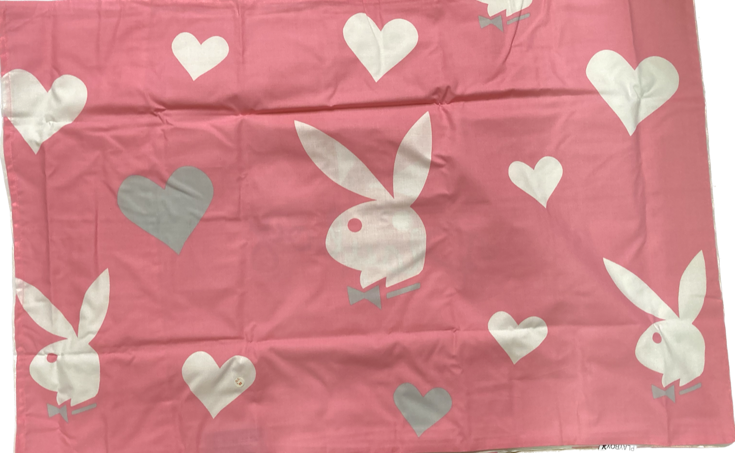 Playboy Bunnies Bunny Hearts Pink Housewife Pillowcase Pair 50cm x 75cm Official