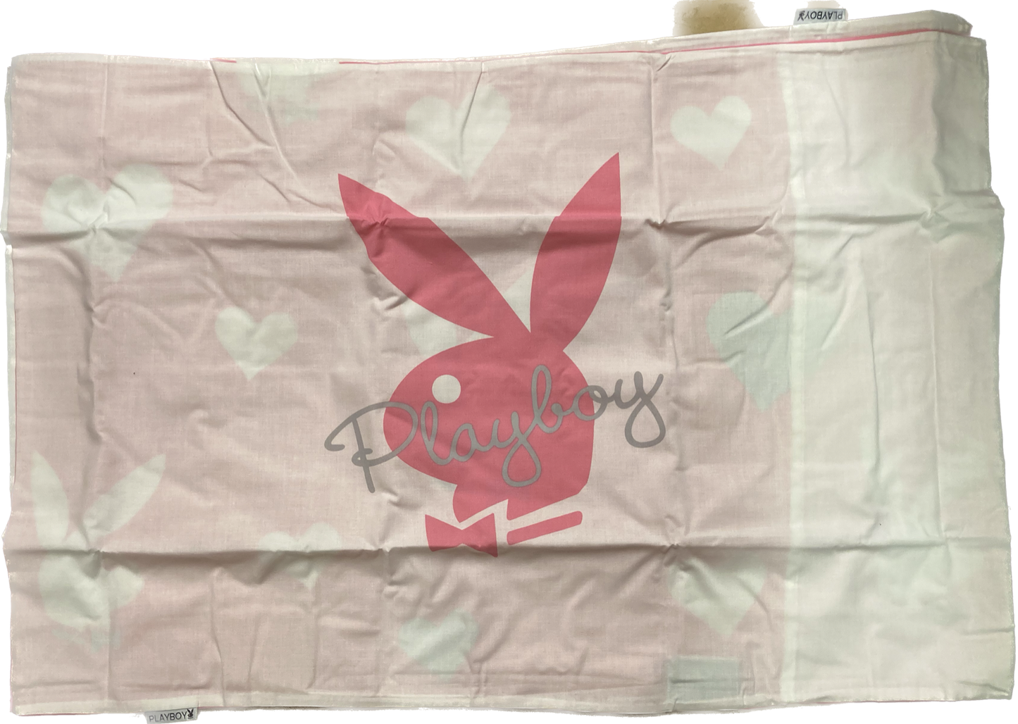 Playboy Bunnies Bunny Hearts Pink Housewife Pillowcase Pair 50cm x 75cm Official