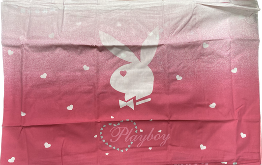 Playboy Bunny Hearts Cerise Housewife Pillowcase Pair 50cm x 75cm Official