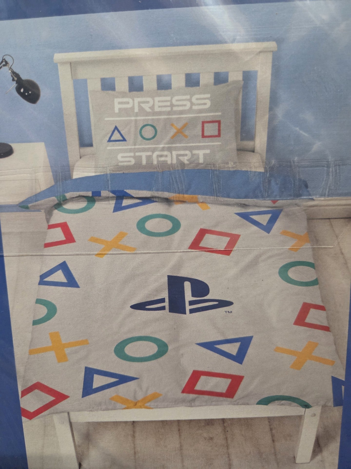Single Bed Duvet Cover Set PlayStation Reversible Character Gamer Bedding Set