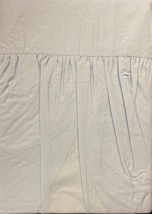 King Size Sky Blue Base Valance Sheet Polycotton 150 Thread Count Percale