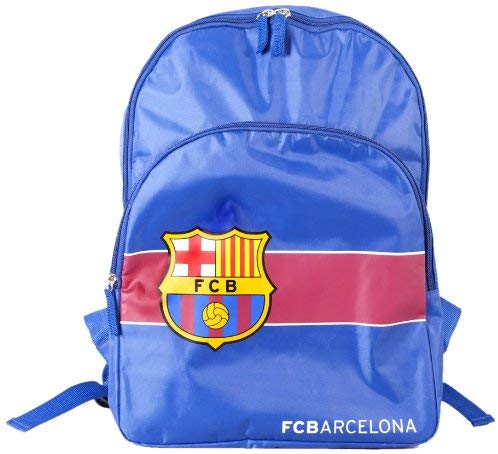 Barcelona F.C Back Pack Official Football Merchandise Crest Logo Zips