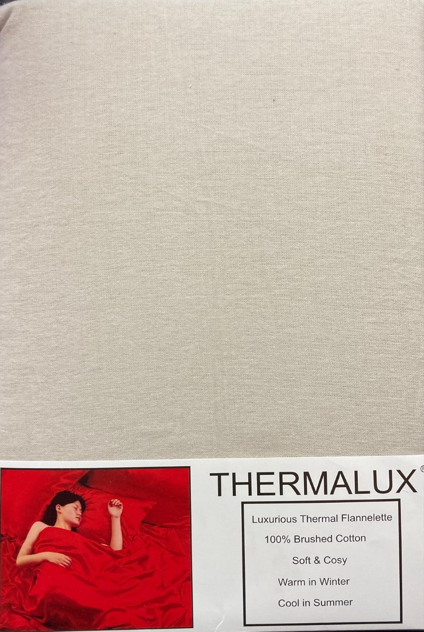 Single Bed 18" Flannelette Fitted Sheet Biscuit 100% Brushed Cotton Luxury