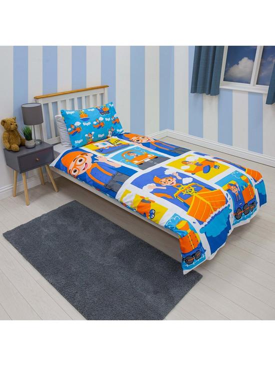 Single Bed Duvet Cover Set Blippi Youtuber Character Bedding Reversible