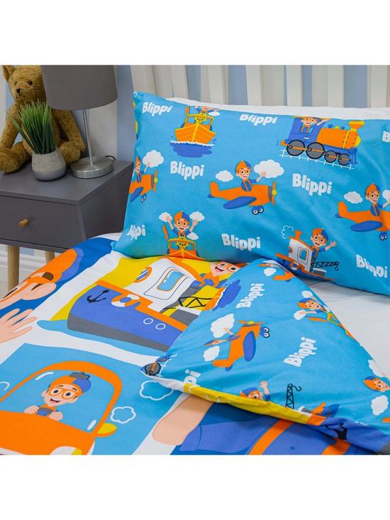 Single Bed Duvet Cover Set Blippi Youtuber Character Bedding Reversible