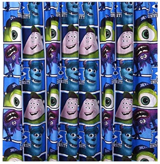 Monsters University 66" x 54" Unlined Pencil Pleat Character Curtains