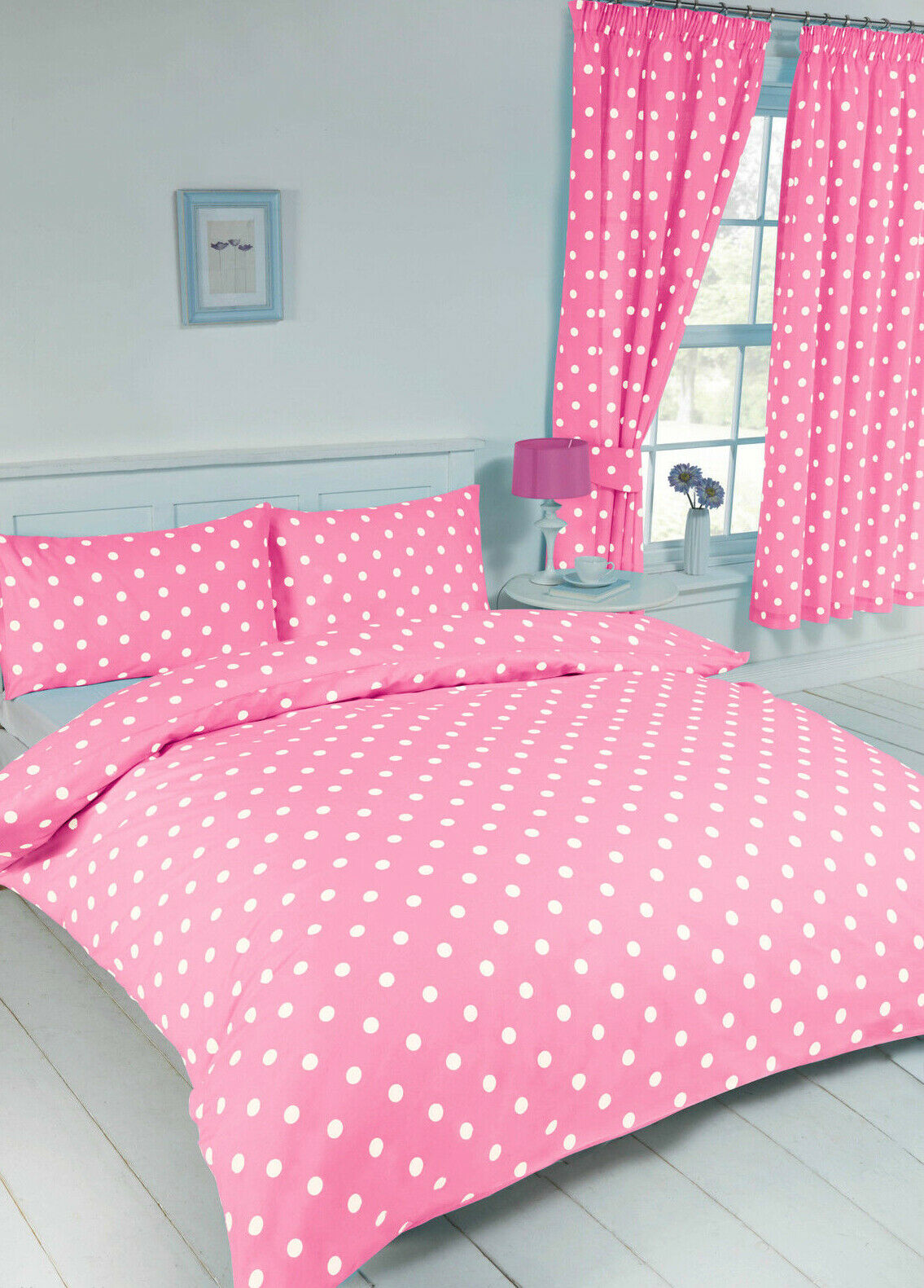 King Size Duvet Cover Set Polka Dot Pink Girls Bedding Simply All Sorts