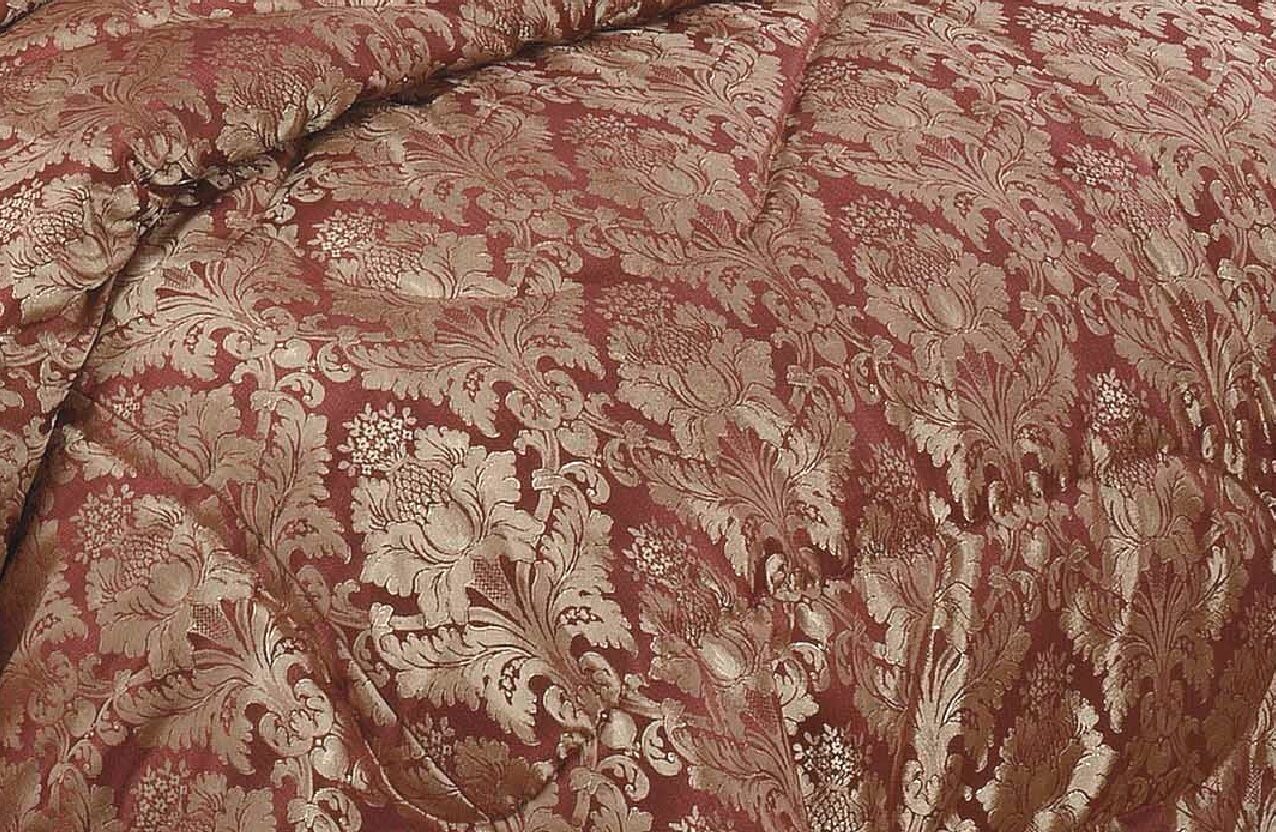 Double Bed Raajh Gold Damask Bedspread Throw Over