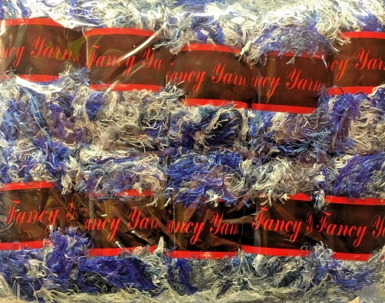 Yarn Knitting Arts And Crafts Blue Off White 50 Grams Polyester Pack Of 10