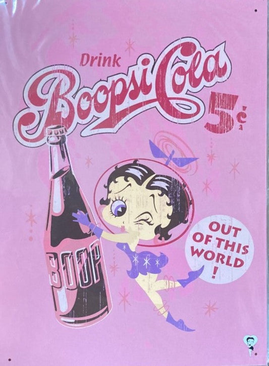 Betty Boop Metal Sign Boopsi Cola Great For Kitchen Novelty Item