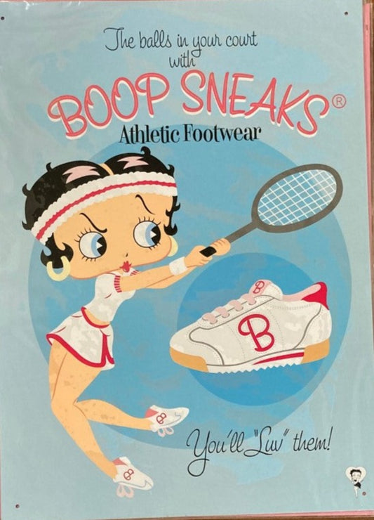 Betty Boop Metal Sign Boop Sneaks Sneakers Great For Kitchen Novelty Item