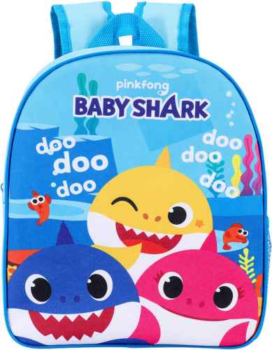 Official Baby Shark Pink Fong Character Junior School Backpack