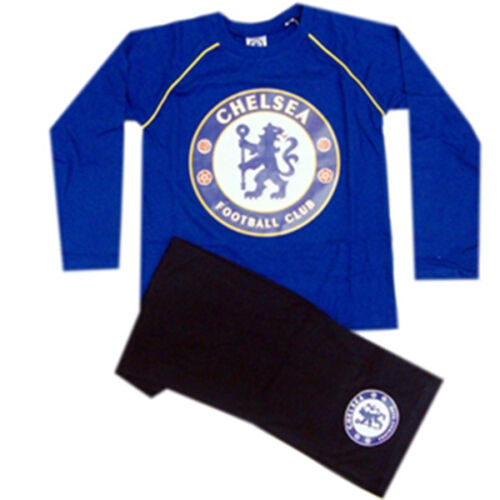 Chelsea F.C Official Boys Pyjama Set 9-10 Year Olds 100% Cotton