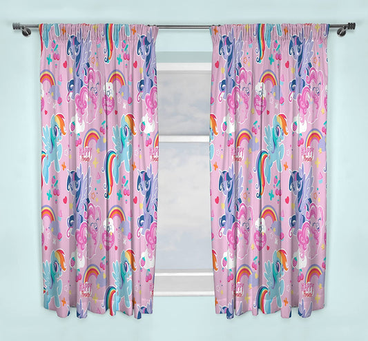 My Little Pony 'Crush' 66" x 54" Unlined Pencil Pleat Curtains