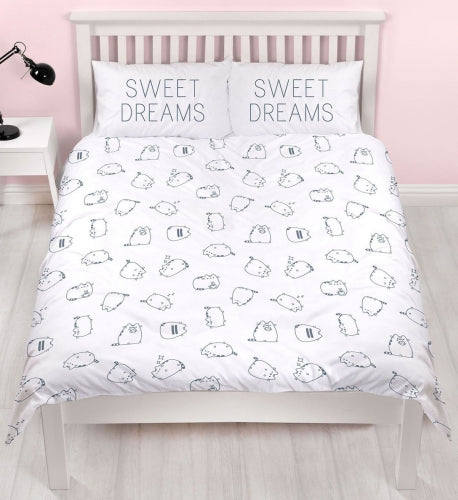 Facebook Pusheen 'Sweet' King Size Duvet Cover Set Reversible Character Bedding