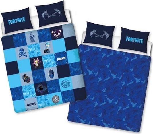 Double Bed Fortnite Campatch Duvet Cover Character "Reversible" Bedding Set
