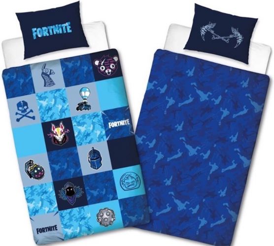 Single Bed Fortnite Campatch Duvet Cover Character "Reversible" Bedding Set
