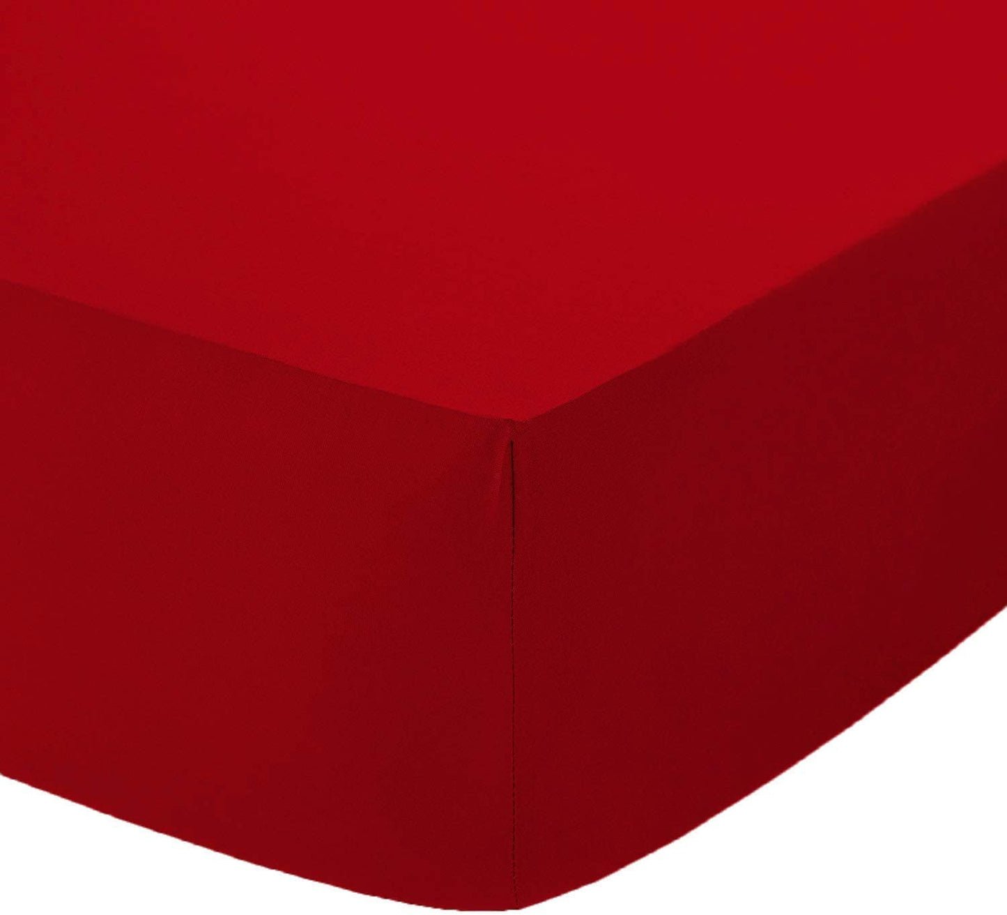 Fitted Sheets Red Polycotton Luxury