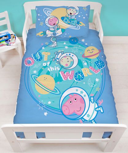 Junior Bedding George Pig Stars Reversible Duvet Cover Set Character Bedding