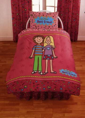 Single Bed Jacqueline Wilson's Best Friends Bumper Set Duvet Cover, Curtains And Frilled Valance Sheet