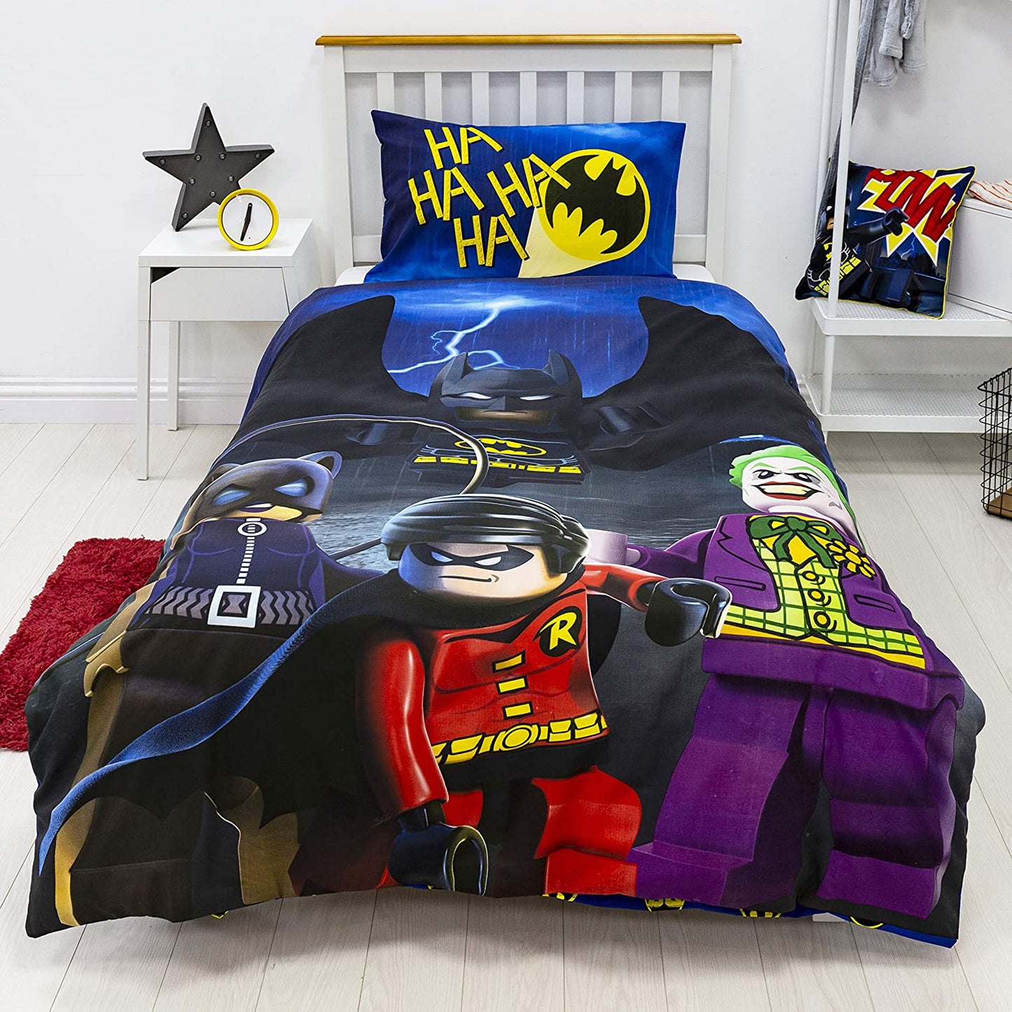 Single Bed Lego Heroes Challenge Reversible Duvet Cover Set Character Bedding Official