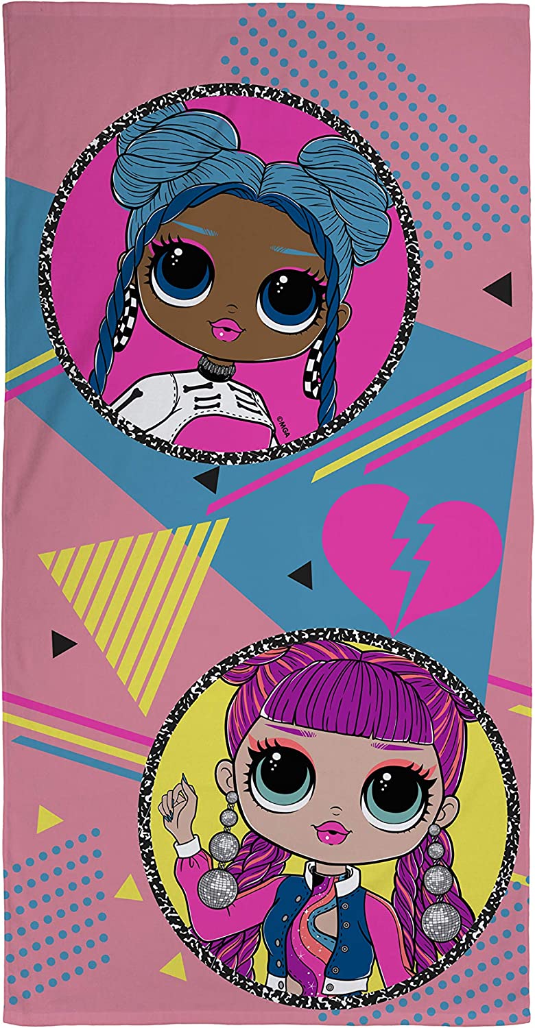 LOL Surprise Beach Towel 70cm x 140cm 100% Cotton Beach Towel Character Towel