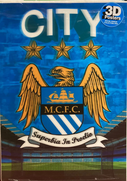 Manchester City F.C Football Team 3D Poster Wall Decoration