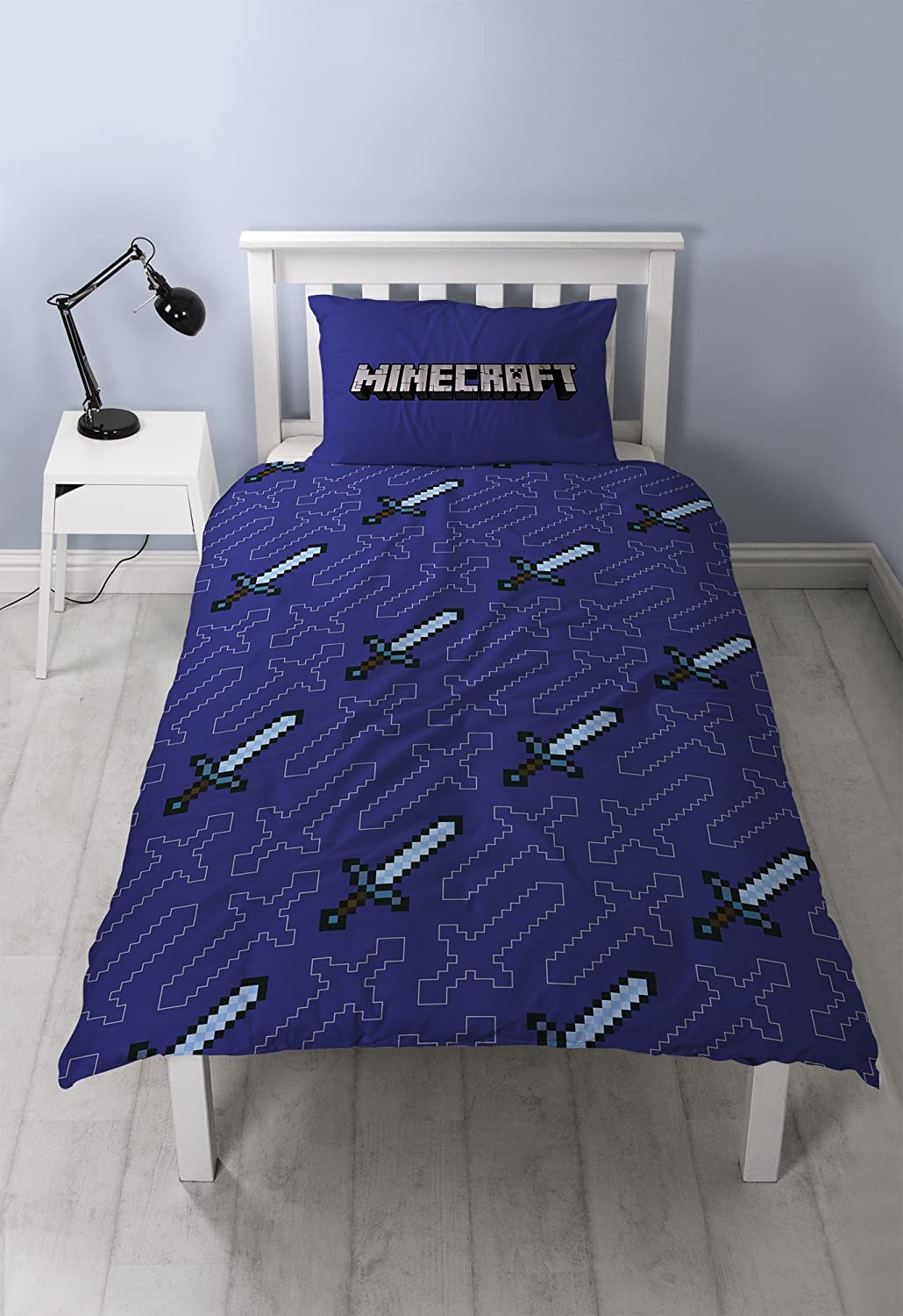 Single Bed Duvet Cover Set Minecraft Good Guys Gamer Character Bedding