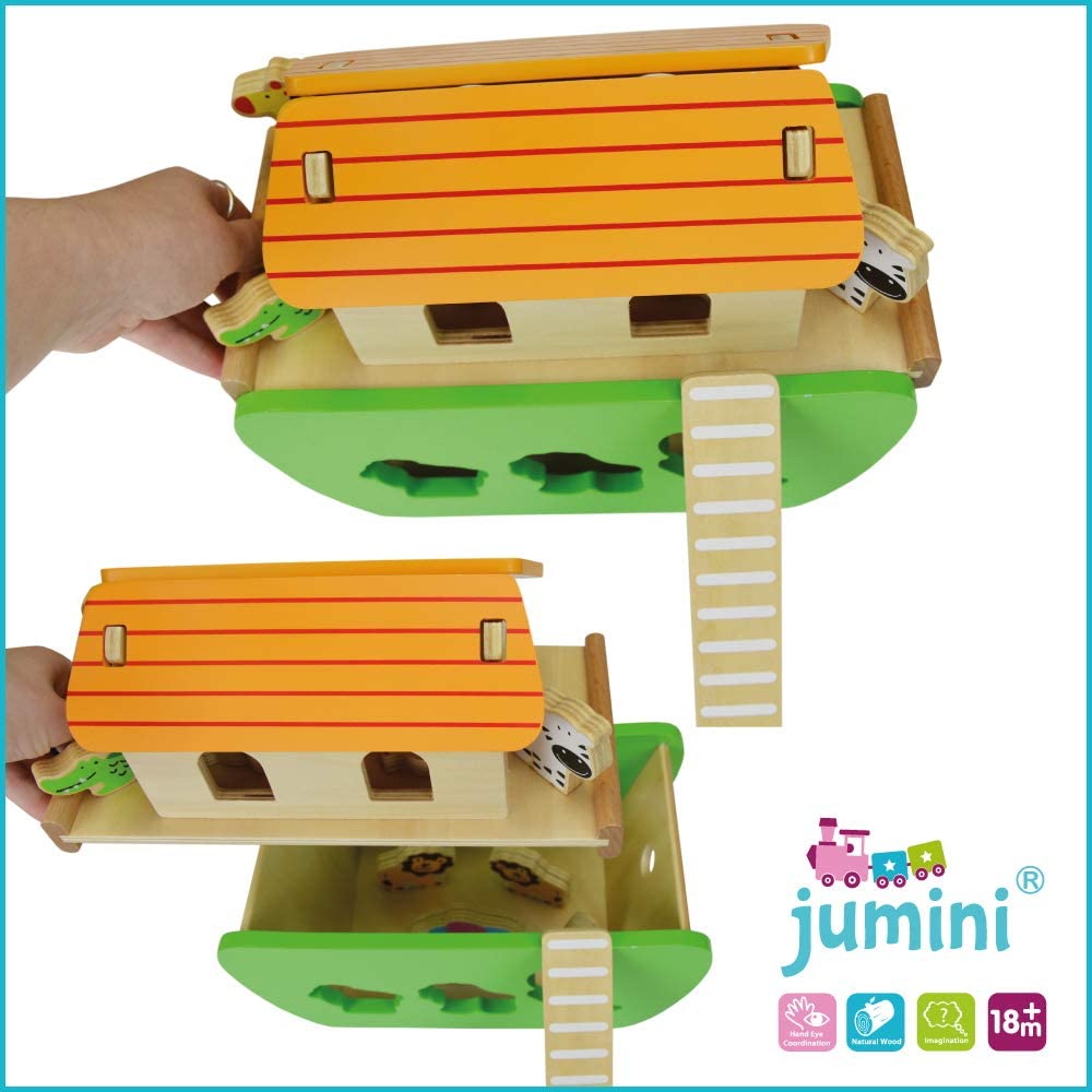 Wooden Noah’s Ark Shape Sorter Baby Toddler Toy Eid Gift