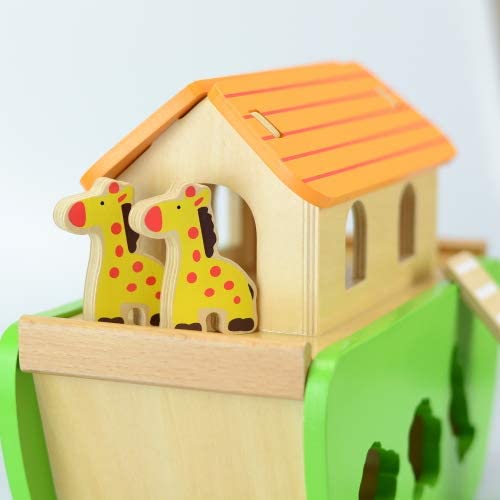 Wooden Noah’s Ark Shape Sorter Baby Toddler Toy Eid Gift