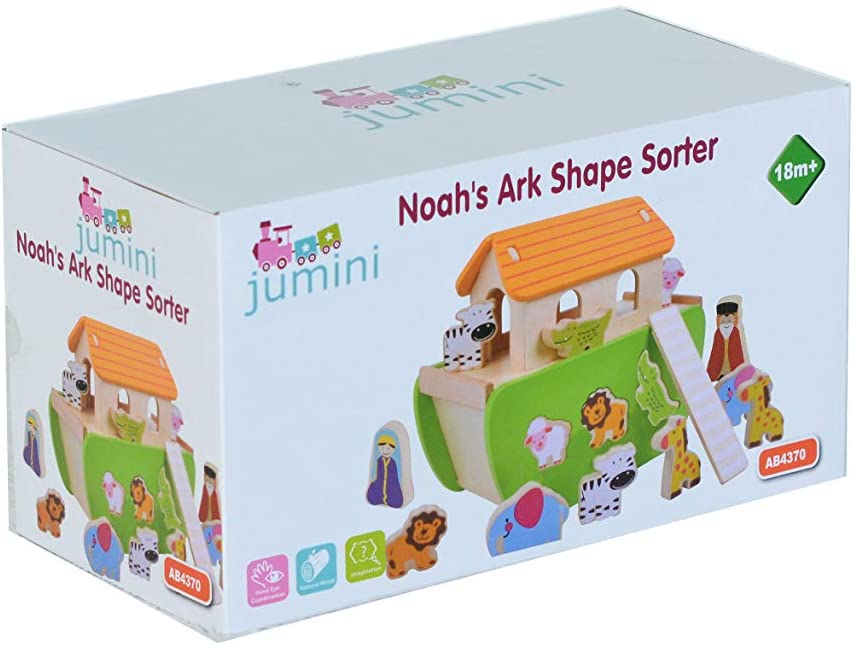 Wooden Noah’s Ark Shape Sorter Baby Toddler Toy Eid Gift