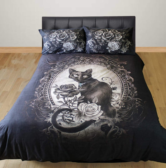 Official Alchemy Gothic King Size Duvet Cover Set Paracelsus Cat