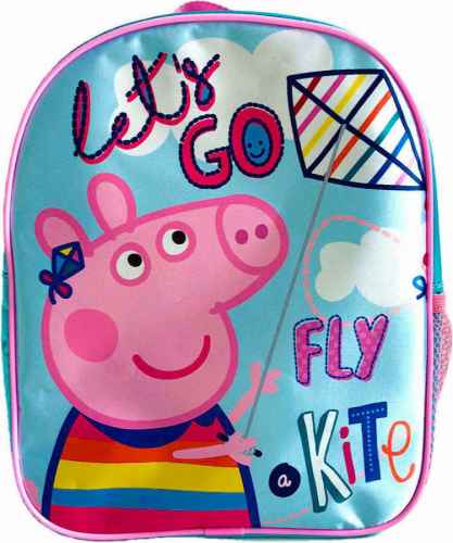 Official Peppa Pig Character Junior School Backpack Fly A Kite