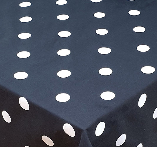 Single Bed Size Fitted Sheet Polkadot Black White Cirlces Spotted