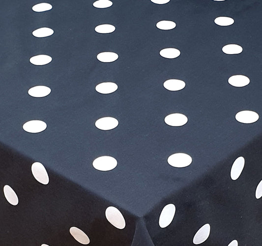 Emperor Size Fitted Sheet Polkadot Black White Cirlces Spotted