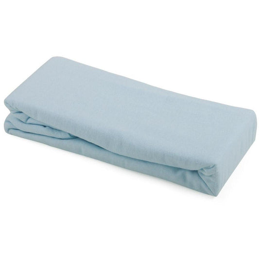 Pram Flannelette Flat Sheets Blue One Pair Baby Toddler 75cm x 100cm 100% Cotton