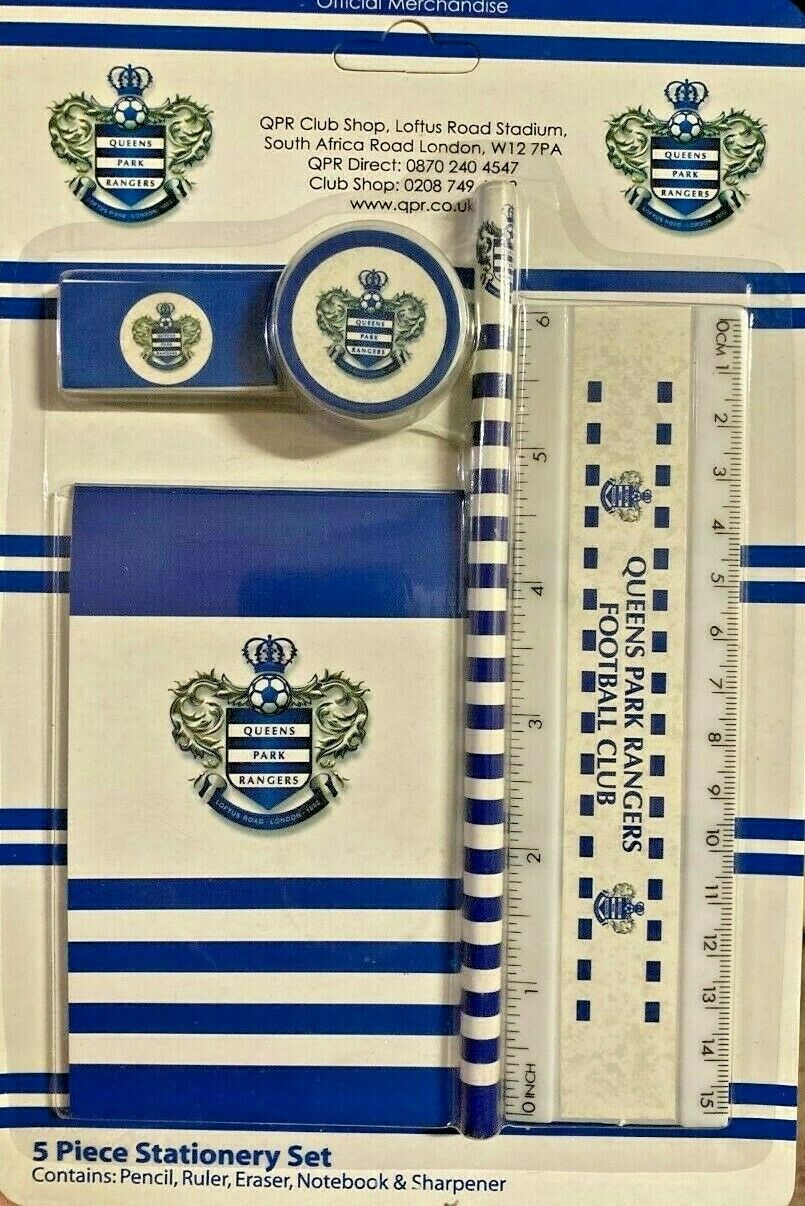 Queens Park Rangers Official Item Stationery Set 5 Piece