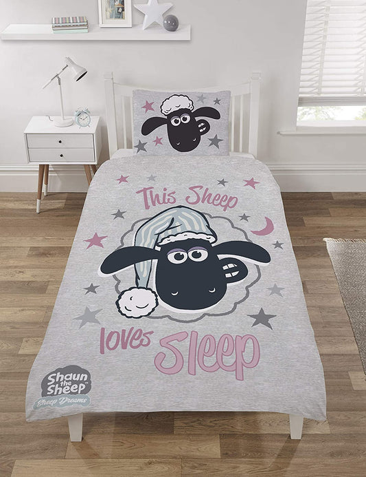 Single Bed Shaun The Sheep Duvet Cover Set Character Bedding