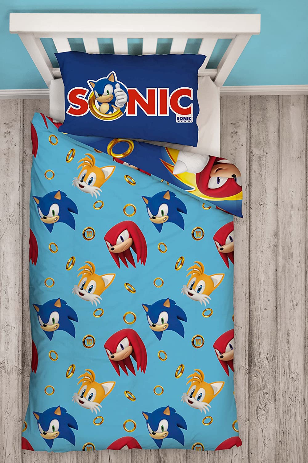 Single Bed Sonic The Hedgehog Speed Duvet Cover Set Reversible Bedding Set Sega