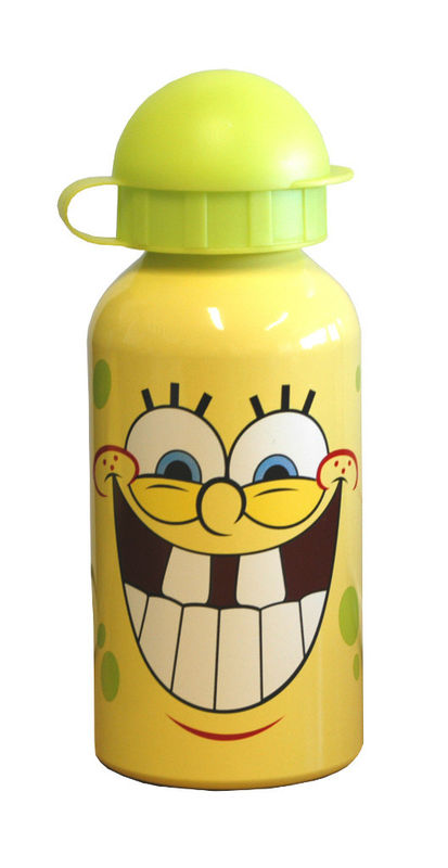 Official Spongebob Squarepants Aluminium Bottle Yellow Kids Back To School
