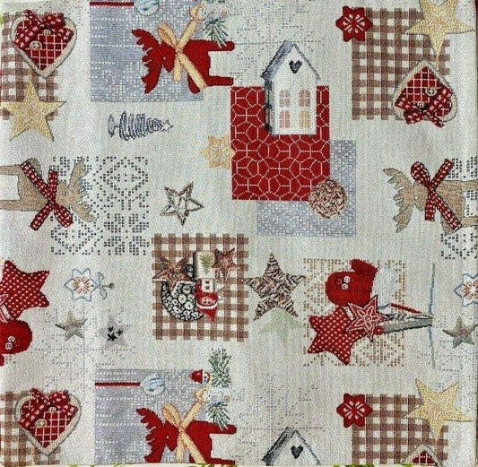 Stag Stars Christmas Cushion Covers House Reversible 45cm x 45cm Festive x2